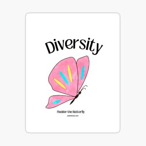 Flutter the Diversity Critter Sticker